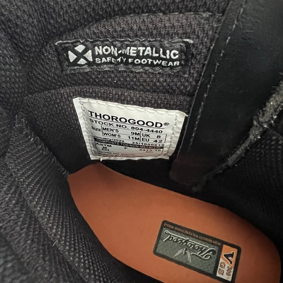 Men's Thorogood Gen-Flex 8"side zip-pull on WORK BOOT-leather & safety toe-sz 9M - Picture 8 of 8